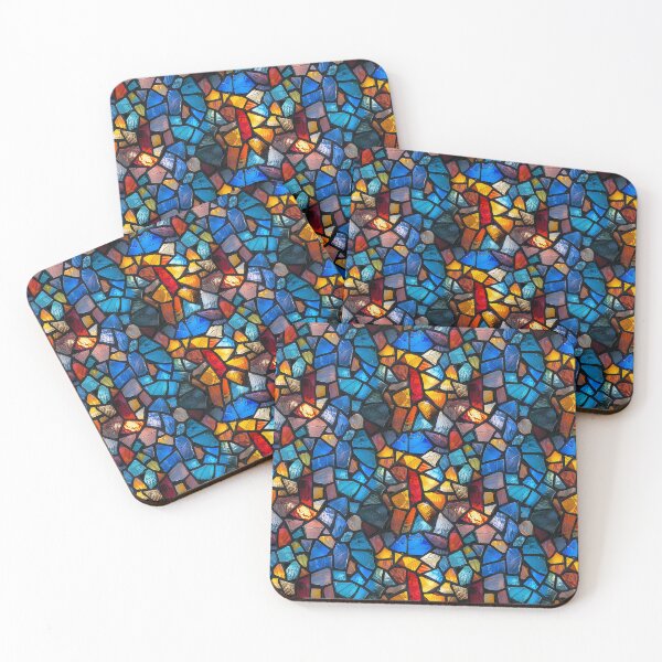 Item preview, Colorful Stained Glass Mosaic Seamless Pattern designed and sold by NTGUILTY.
