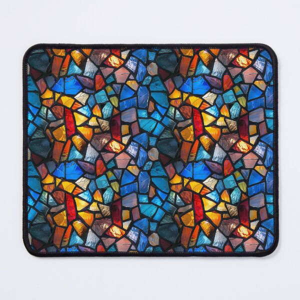 Item preview, Colorful Stained Glass Mosaic Seamless Pattern designed and sold by NTGUILTY.