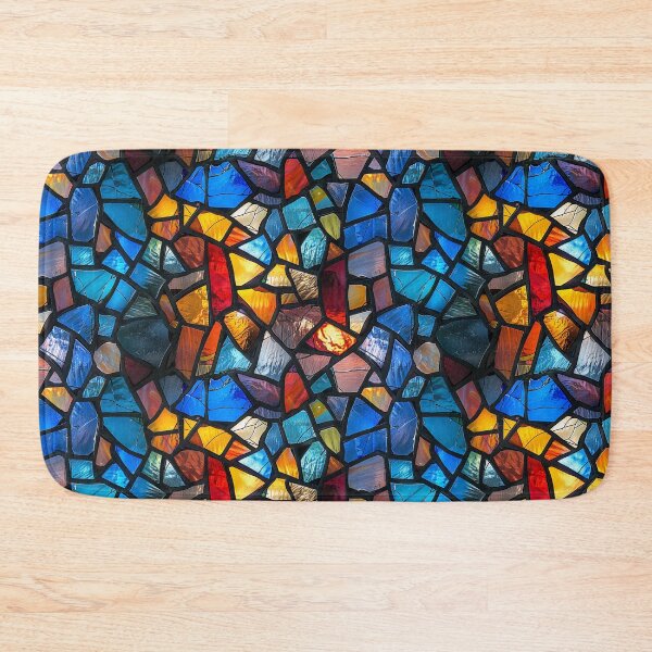 Item preview, Colorful Stained Glass Mosaic Seamless Pattern designed and sold by NTGUILTY.