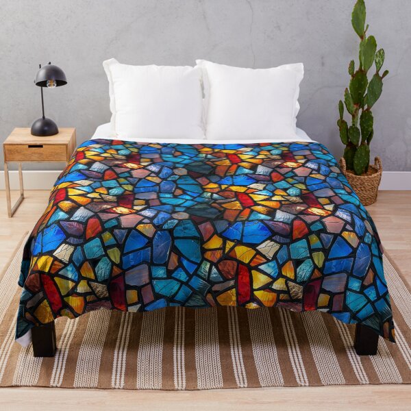 Item preview, Colorful Stained Glass Mosaic Seamless Pattern designed and sold by NTGUILTY.
