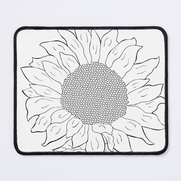 Item preview, Sunflower Line Art Drawing designed and sold by OrPolly.