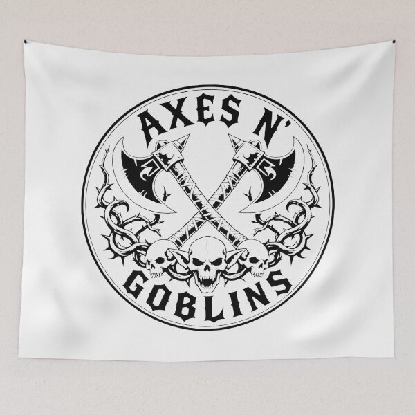 Item preview, Axes N Goblins - Classic Hard Rock Fantasy Merch designed and sold by Dice_Goblin_Studio.