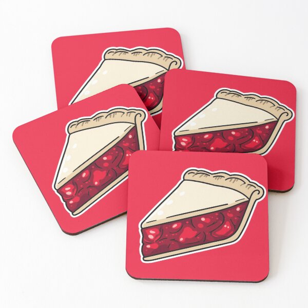 Item preview, Cute Kawaii Cherry Pie Slice Sticker Design designed and sold by Uniquely Yours.