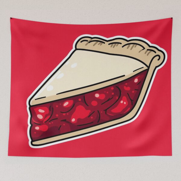 Item preview, Cute Kawaii Cherry Pie Slice Sticker Design designed and sold by Uniquely Yours.