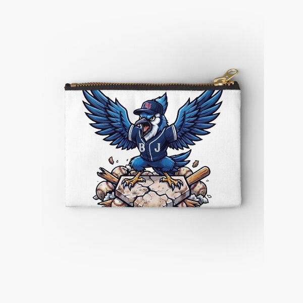 Item preview, Angry Blue Jay Baseball Mascot Crushing Home Plate designed and sold by Pandora´s Box.