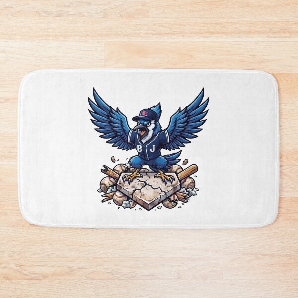 Item preview, Angry Blue Jay Baseball Mascot Crushing Home Plate designed and sold by Pandora´s Box.