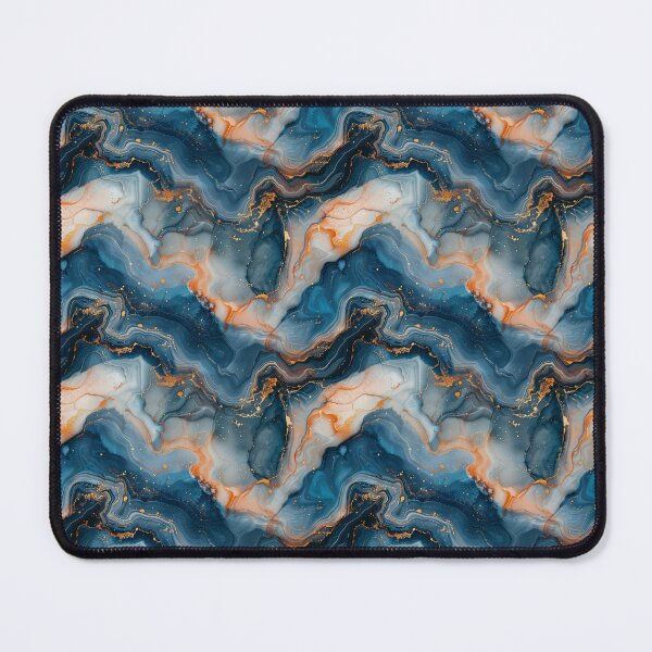 Item preview, Blue Gold Agate Marble Fluid Seamless Pattern designed and sold by NTGUILTY.