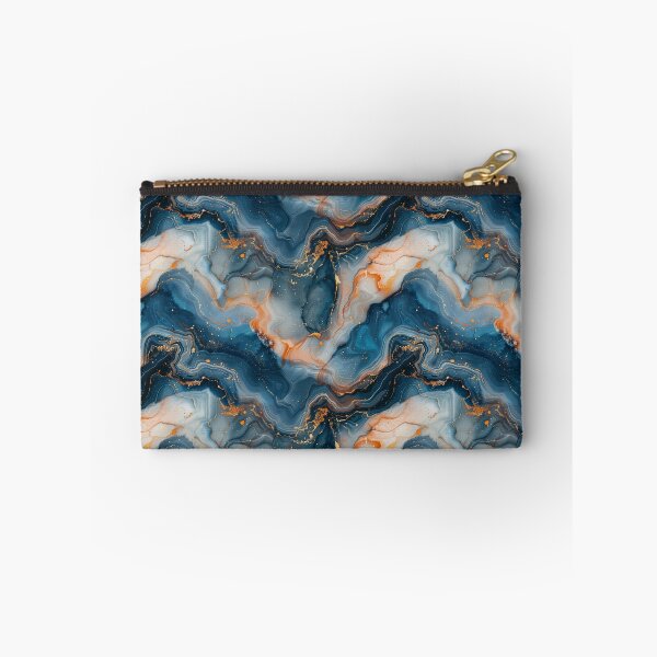 Item preview, Blue Gold Agate Marble Fluid Seamless Pattern designed and sold by NTGUILTY.
