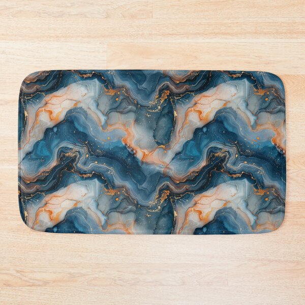 Item preview, Blue Gold Agate Marble Fluid Seamless Pattern designed and sold by NTGUILTY.