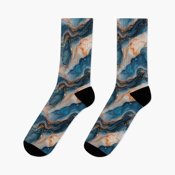 Item preview, Blue Gold Agate Marble Fluid Seamless Pattern designed and sold by NTGUILTY.