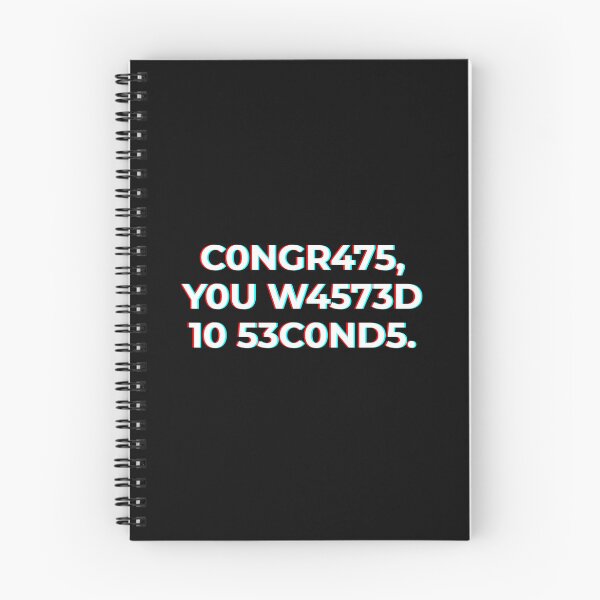 Item preview, Congrats You Wasted 10 Seconds Funny Tech Nerdy Saying designed and sold by CuteLovelyDesigns.