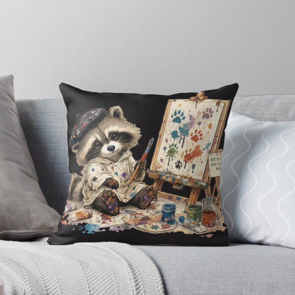 Item preview,  Raccoon Artist – Creative Messy Painter Animal Art designed and sold by EdgeSphere.