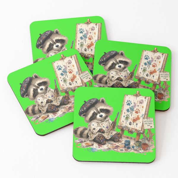 Item preview,  Raccoon Artist – Creative Messy Painter Animal Art designed and sold by EdgeSphere.