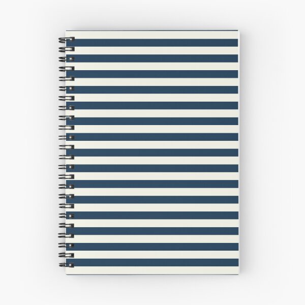 Item preview, Coastal Scandi Cottage Stripes Classic Pattern in Dark Blue and Off White designed and sold by kierkegaard.