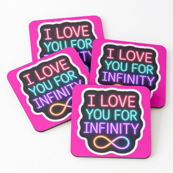 Item preview, I Love You For Infinity Neon Sign - Romantic Glow Sticker designed and sold by Scro-Ciob-Shop.