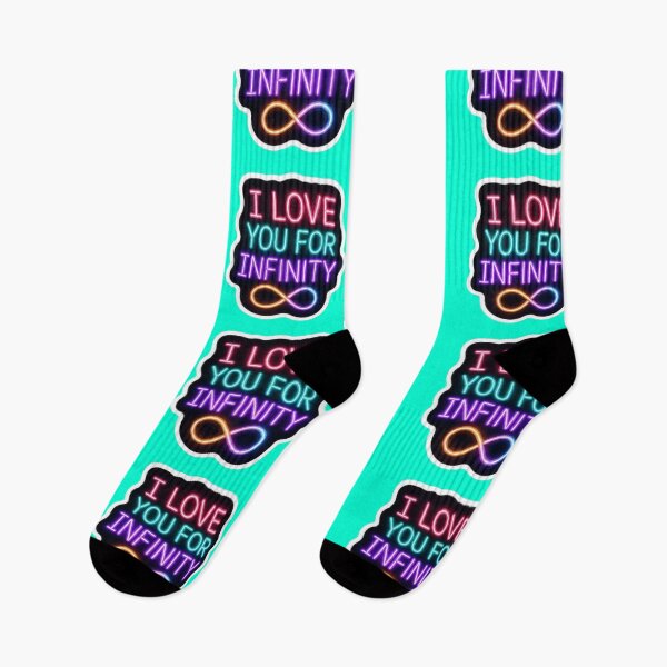 Item preview, I Love You For Infinity Neon Sign - Romantic Glow Sticker designed and sold by Scro-Ciob-Shop.