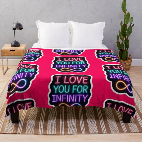 Item preview, I Love You For Infinity Neon Sign - Romantic Glow Sticker designed and sold by Scro-Ciob-Shop.