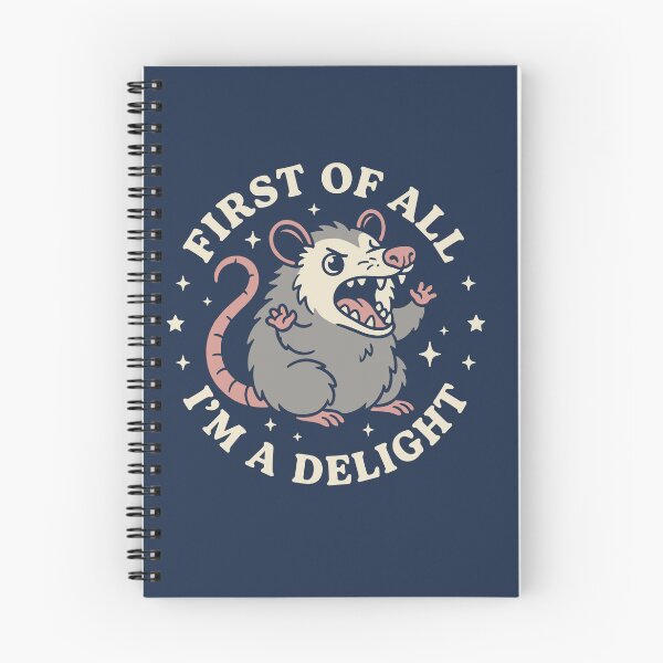 Item preview, First Of All I'm A Delight Funny Angry Possum designed and sold by TavellynArt.