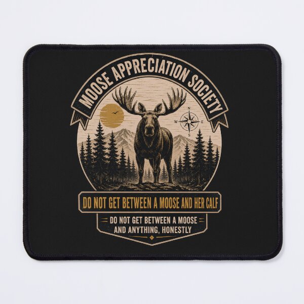 Item preview, Moose Appreciation Society Do Not Get Between A Moose And Her Calf Funny Wildlife designed and sold by WearTheVibe Store.