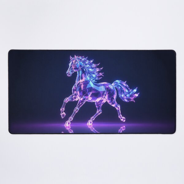 Item preview, Prismglide Mirrorhoof: The Neon Crystal Stallion of Infinite Reflection designed and sold by BlissBlvdShop.