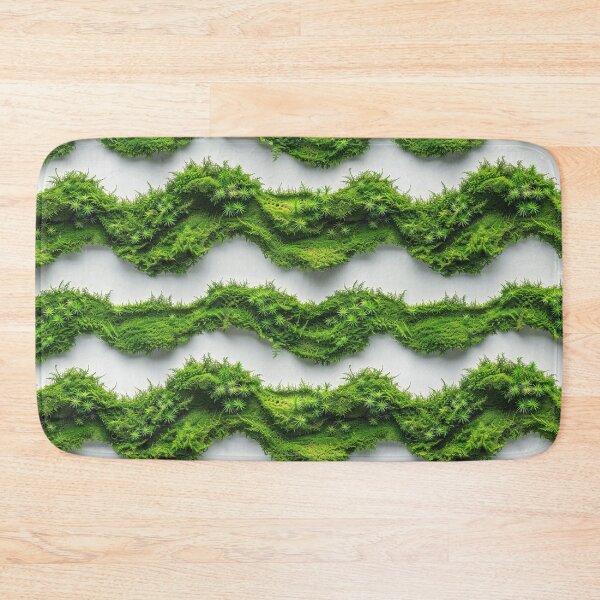 Item preview, Lush Green Moss Waves Seamless Pattern designed and sold by NTGUILTY.