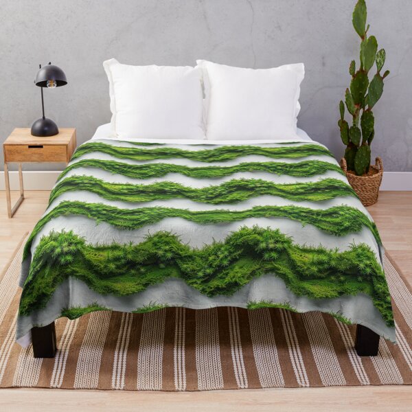 Item preview, Lush Green Moss Waves Seamless Pattern designed and sold by NTGUILTY.