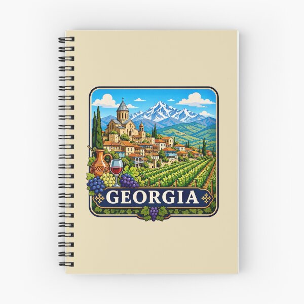 Item preview, Georgia Country Vineyard and Caucasus Mountains designed and sold by Myra365Art.