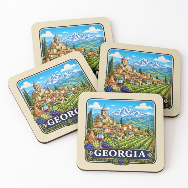 Item preview, Georgia Country Vineyard and Caucasus Mountains designed and sold by Myra365Art.