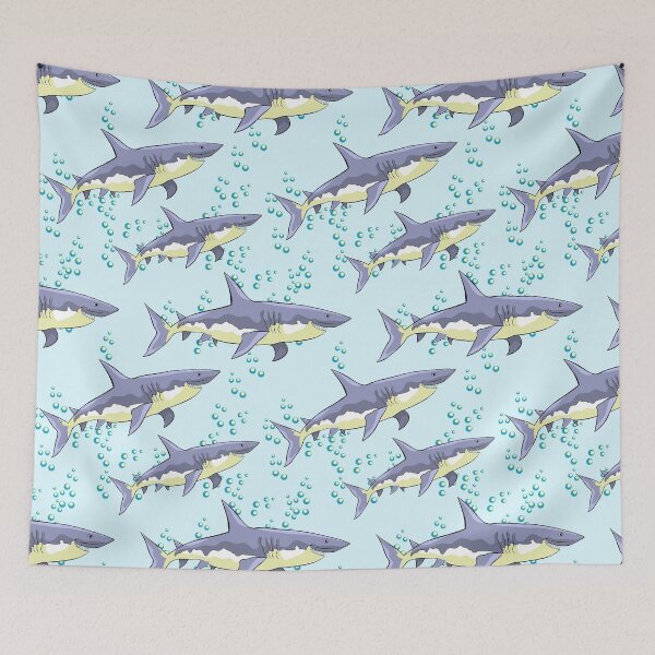 Item preview, Blue Ocean Shark Predatory Fish designed and sold by OrPolly.