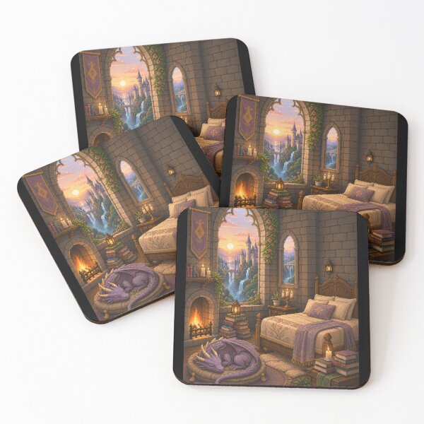 Item preview, Sleeping Dragon in the Sunset Castle Chamber  designed and sold by Sketchlegacy.