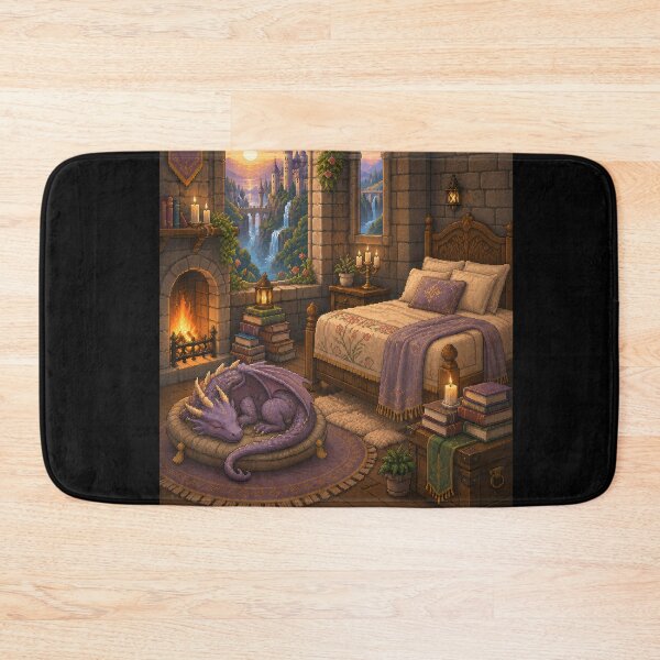Item preview, Sleeping Dragon in the Sunset Castle Chamber  designed and sold by Sketchlegacy.
