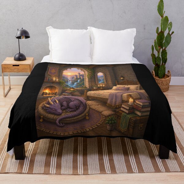 Item preview, Sleeping Dragon in the Sunset Castle Chamber designed and sold by Sketchlegacy.