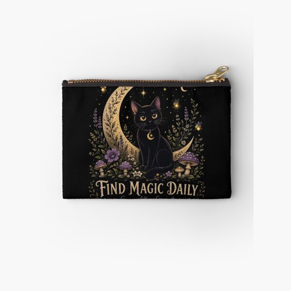 Item preview, Moon Garden Black Cat, Celestial Cat, Witchy Cottagecore Art, Crescent Moon Cat, Mystical Black Cat, Gothic Nature Design designed and sold by TulipsArtDesigns .