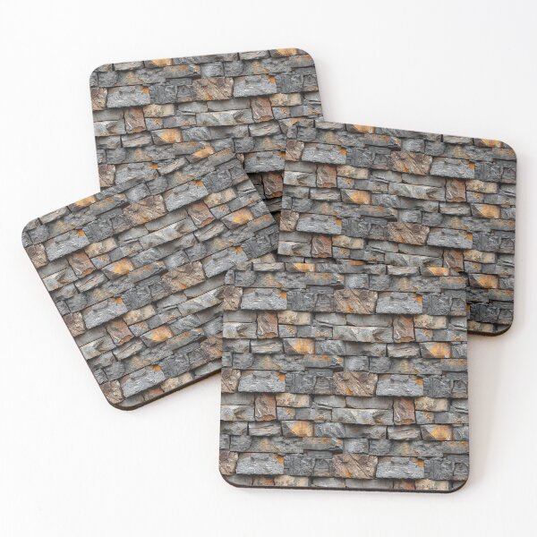 Item preview, Rustic Stacked Slate Stone Wall Seamless Pattern designed and sold by NTGUILTY.