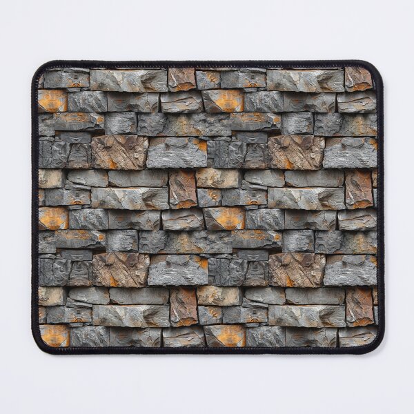 Item preview, Rustic Stacked Slate Stone Wall Seamless Pattern designed and sold by NTGUILTY.