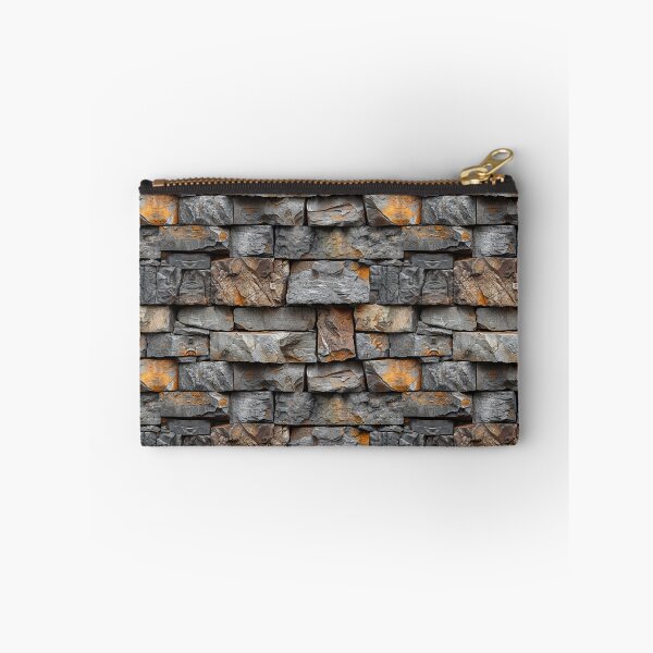 Item preview, Rustic Stacked Slate Stone Wall Seamless Pattern designed and sold by NTGUILTY.