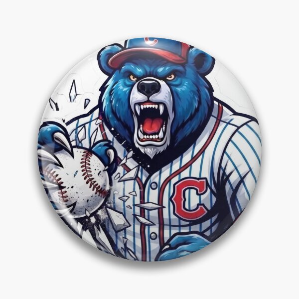 Item preview, Chicago Blue Bear Shattering Glass Baseball Mascot designed and sold by Pandora´s Box.