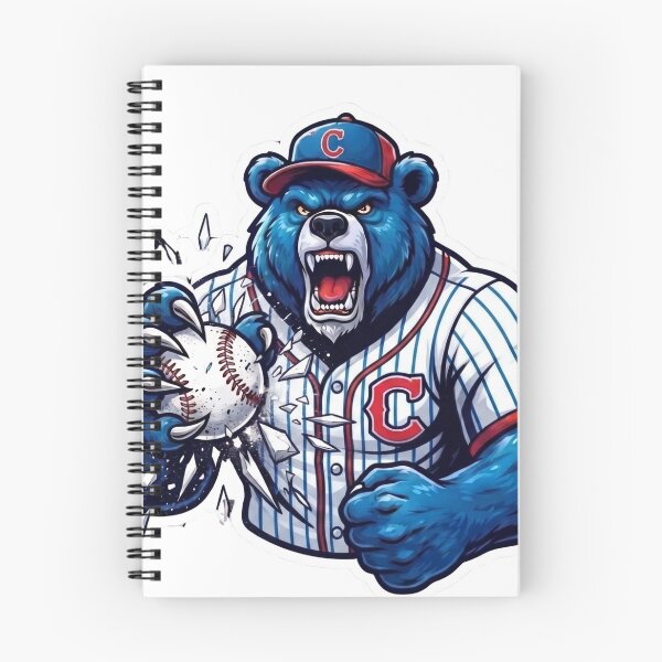 Item preview, Chicago Blue Bear Shattering Glass Baseball Mascot designed and sold by Pandora´s Box.