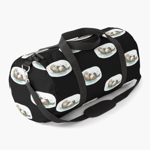 Item preview, Contented Sea Otter Floating on Back Hugging Paws – New Yorker Spot Art Street Sticker Illustration designed and sold by OnPointOutfits.