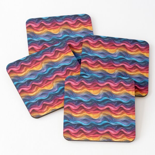 Item preview, Colorful Wavy Ribbon Fabric Waves Seamless Pattern designed and sold by NTGUILTY.