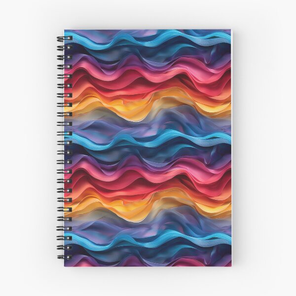 Item preview, Colorful Wavy Ribbon Fabric Waves Seamless Pattern designed and sold by NTGUILTY.