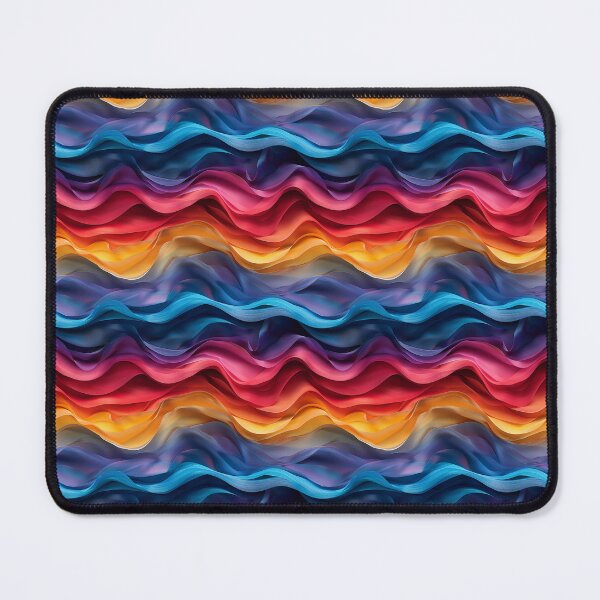 Item preview, Colorful Wavy Ribbon Fabric Waves Seamless Pattern designed and sold by NTGUILTY.