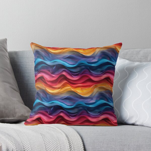 Item preview, Colorful Wavy Ribbon Fabric Waves Seamless Pattern designed and sold by NTGUILTY.