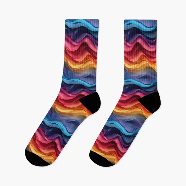 Item preview, Colorful Wavy Ribbon Fabric Waves Seamless Pattern designed and sold by NTGUILTY.