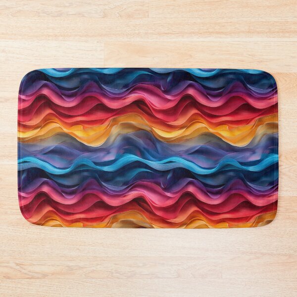 Item preview, Colorful Wavy Ribbon Fabric Waves Seamless Pattern designed and sold by NTGUILTY.