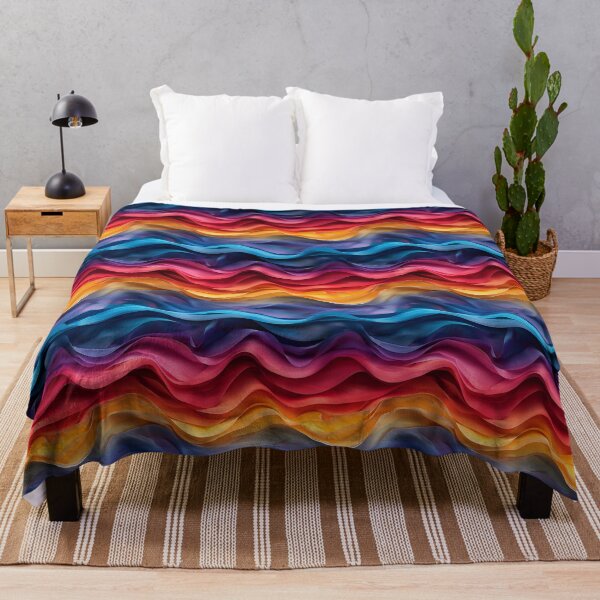 Item preview, Colorful Wavy Ribbon Fabric Waves Seamless Pattern designed and sold by NTGUILTY.
