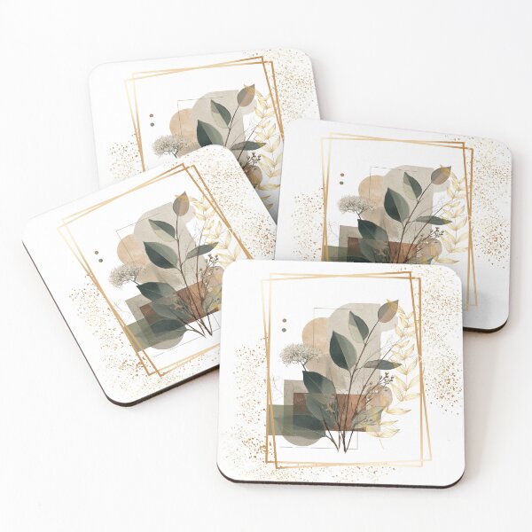 Item preview, Botanical Pattern with Gold Frame designed and sold by lunettebloom.