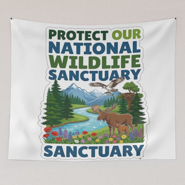 Item preview, Protect Wildlife Sanctuary Nature Design designed and sold by ExploreAura Studio.
