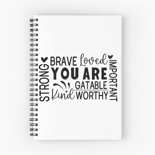 Item preview, You Are Brave Loved Strong Important Kind Worthy - Motivational Quotes Retro Vintage Aesthetic Gift designed and sold by FuzionRaptor.