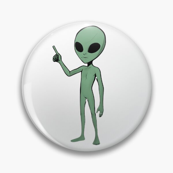 Item preview, Standing Green Alien Pointing Its Finger Upward designed and sold by NithskeBR.